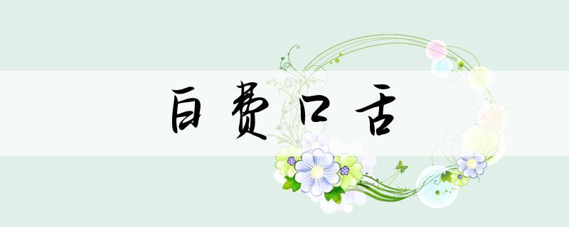 白费口舌的含义与典故:谈话无效的真实写照