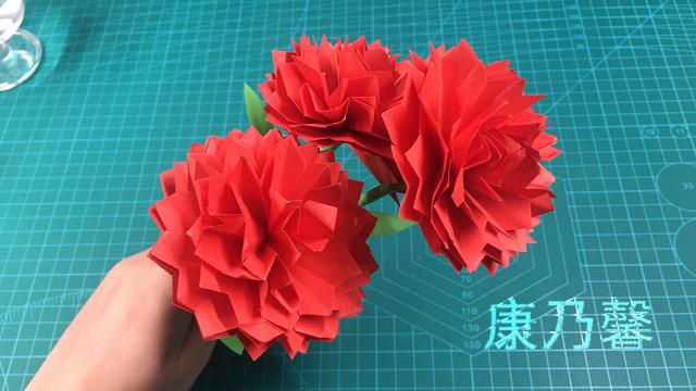 简单康乃馨手工折纸教程,新手轻松上手