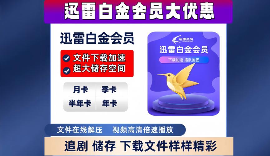 迅雷白金会员账号多少钱?官方价格及优惠活动!