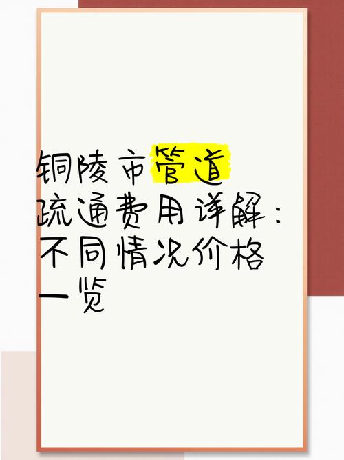 老街管道清洗多少钱?这份价目表给你参考!
