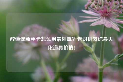 醉逍遥新手卡怎么用最划算？老司机教你更大化道具价值！