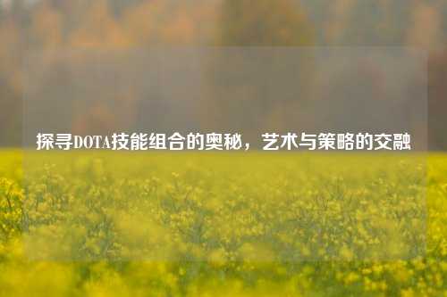 探寻DOTA技能组合的奥秘，艺术与策略的交融