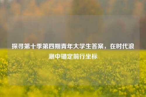 探寻第十季第四期青年大学生答案，在时代浪潮中锚定前行坐标