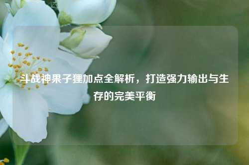 斗战神果子狸加点全解析，打造强力输出与生存的完美平衡