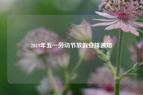2019年五一劳动节放假安排通知