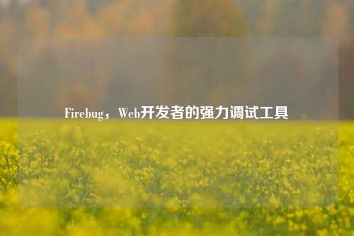 Firebug,Web开发者的强力调试工具