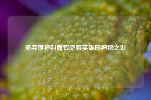 探寻疯神封魔传隐藏英雄的神秘之处