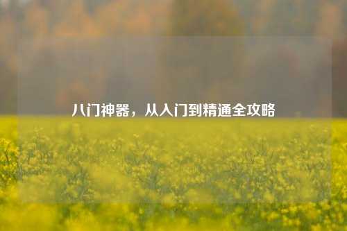 八门神器，从入门到精通全攻略