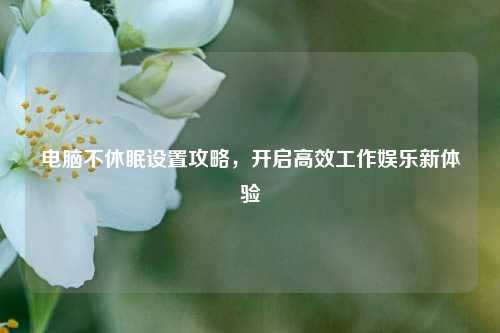 电脑不休眠设置攻略，开启高效工作娱乐新体验