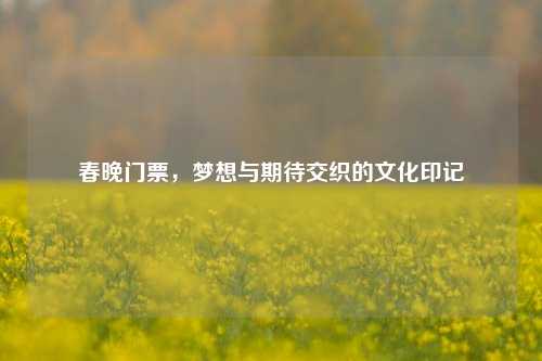 春晚门票，梦想与期待交织的文化印记