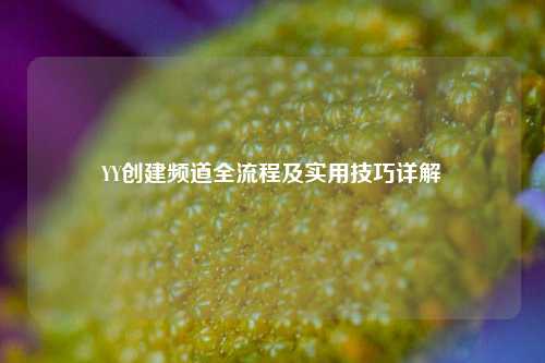 YY创建频道全流程及实用技巧详解