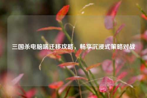 三国杀电脑端迁移攻略，畅享沉浸式策略对战