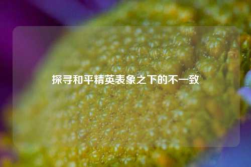 探寻和平精英表象之下的不一致